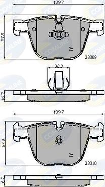 Comline CBP01794 - Kit pastiglie freno, Freno a disco autozon.pro