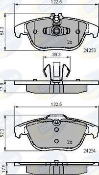 Comline CBP01792 - Kit pastiglie freno, Freno a disco autozon.pro