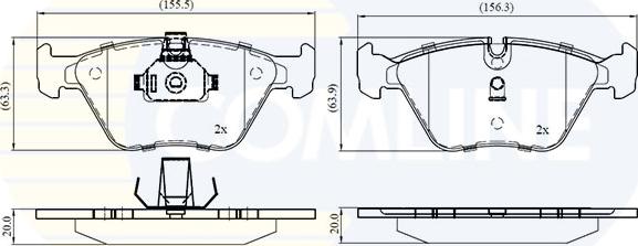 Comline CBP01744 - Kit pastiglie freno, Freno a disco autozon.pro