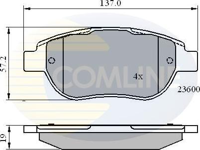 Comline CBP01748 - Kit pastiglie freno, Freno a disco autozon.pro