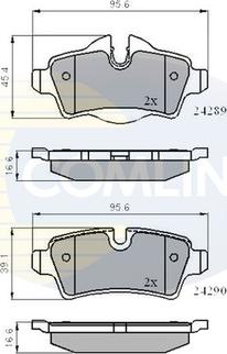 Comline CBP01759 - Kit pastiglie freno, Freno a disco autozon.pro