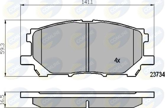 Comline CBP01750 - Kit pastiglie freno, Freno a disco autozon.pro