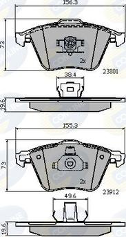 Comline CBP01752 - Kit pastiglie freno, Freno a disco autozon.pro