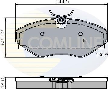 Comline CBP01766 - Kit pastiglie freno, Freno a disco autozon.pro