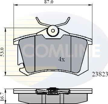 Comline CBP01761 - Kit pastiglie freno, Freno a disco autozon.pro