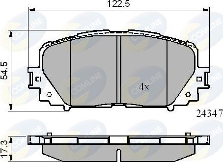 Comline CBP01767 - Kit pastiglie freno, Freno a disco autozon.pro