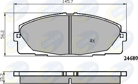 Comline CBP01706 - Kit pastiglie freno, Freno a disco autozon.pro