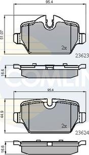 Comline CBP01710 - Kit pastiglie freno, Freno a disco autozon.pro