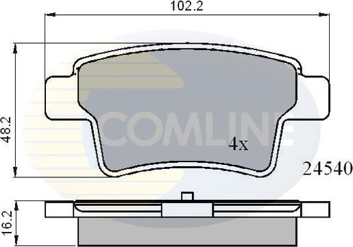 Comline CBP01713 - Kit pastiglie freno, Freno a disco autozon.pro