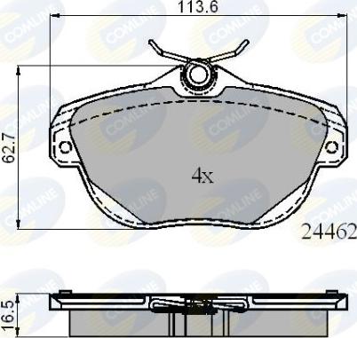 Comline CBP01717 - Kit pastiglie freno, Freno a disco autozon.pro