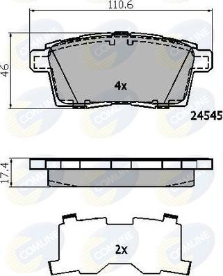 Comline CBP01731 - Kit pastiglie freno, Freno a disco autozon.pro