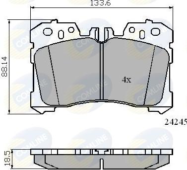 Comline CBP01733 - Kit pastiglie freno, Freno a disco autozon.pro