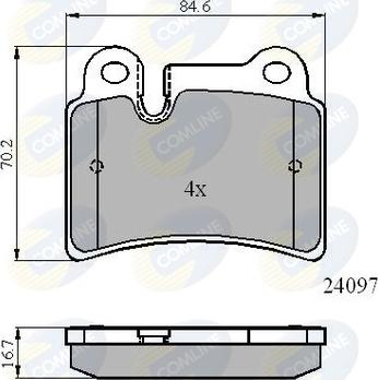 Comline CBP01728 - Kit pastiglie freno, Freno a disco autozon.pro