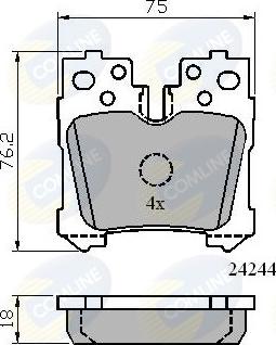 Comline CBP01722 - Kit pastiglie freno, Freno a disco autozon.pro