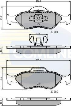 Comline CBP0899 - Kit pastiglie freno, Freno a disco autozon.pro