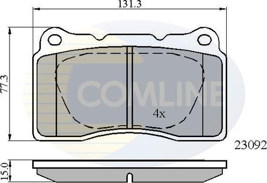 Comline CBP0895 - Kit pastiglie freno, Freno a disco autozon.pro