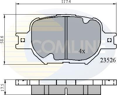 Comline CBP0896 - Kit pastiglie freno, Freno a disco autozon.pro