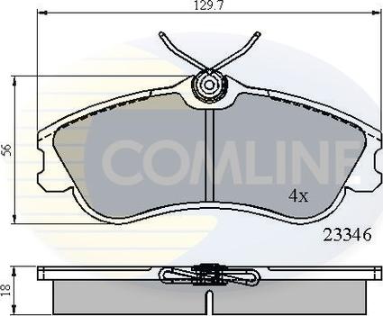 Comline CBP0892 - Kit pastiglie freno, Freno a disco autozon.pro