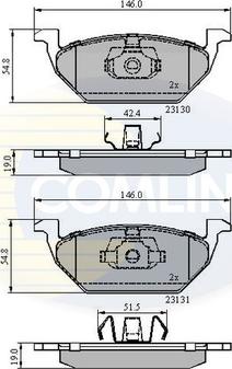 Comline CBP0889 - Kit pastiglie freno, Freno a disco autozon.pro