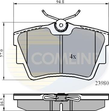 Comline CBP0874 - Kit pastiglie freno, Freno a disco autozon.pro