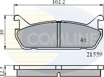 Comline CBP0875 - Kit pastiglie freno, Freno a disco autozon.pro