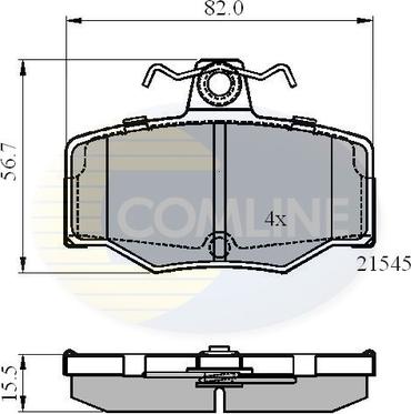 Comline CBP0878 - Kit pastiglie freno, Freno a disco autozon.pro