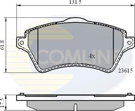 Comline CBP0873 - Kit pastiglie freno, Freno a disco autozon.pro