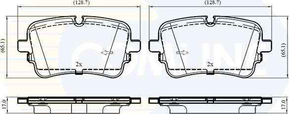 Comline CBP03414 - Kit pastiglie freno, Freno a disco autozon.pro