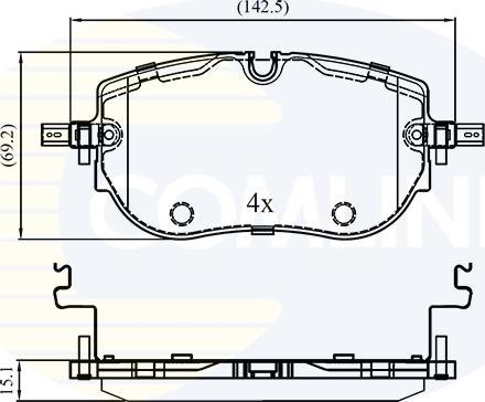 Comline CBP03412 - Kit pastiglie freno, Freno a disco autozon.pro