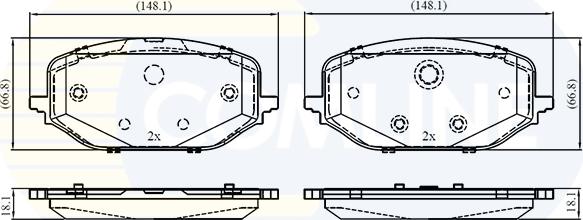 Comline CBP03417 - Kit pastiglie freno, Freno a disco autozon.pro