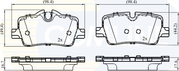 Comline CBP03697 - Kit pastiglie freno, Freno a disco autozon.pro