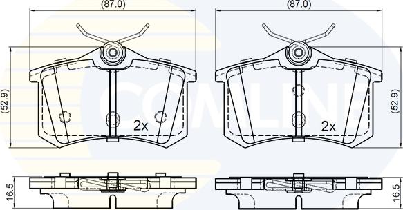 Comline CBP03653 - Kit pastiglie freno, Freno a disco autozon.pro