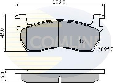 Comline CBP0366 - Kit pastiglie freno, Freno a disco autozon.pro