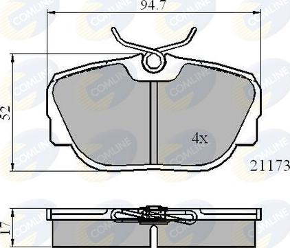 Comline CBP0361 - Kit pastiglie freno, Freno a disco autozon.pro