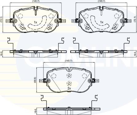 Comline CBP03688 - Kit pastiglie freno, Freno a disco autozon.pro