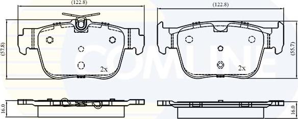 Comline CBP03069 - Kit pastiglie freno, Freno a disco autozon.pro