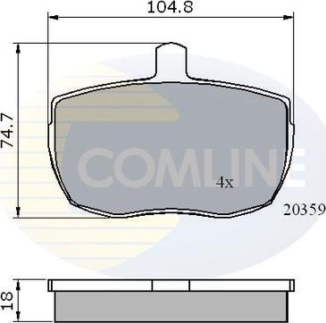 Comline CBP0319 - Kit pastiglie freno, Freno a disco autozon.pro