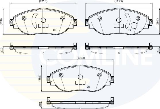 Comline CBP03115 - Kit pastiglie freno, Freno a disco autozon.pro