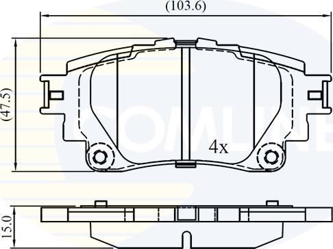 Comline CBP03302 - Kit pastiglie freno, Freno a disco autozon.pro