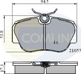 Comline CBP0328 - Kit pastiglie freno, Freno a disco autozon.pro