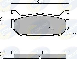 Comline CBP0327 - Kit pastiglie freno, Freno a disco autozon.pro