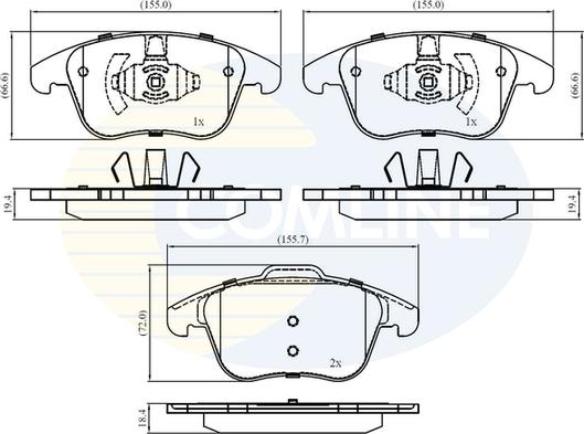 Comline CBP02441 - Kit pastiglie freno, Freno a disco autozon.pro