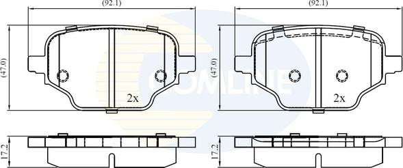 Comline CBP02453 - Kit pastiglie freno, Freno a disco autozon.pro