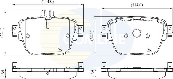 Comline CBP02452 - Kit pastiglie freno, Freno a disco autozon.pro