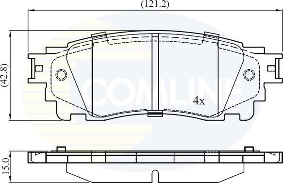 Comline CBP02460 - Kit pastiglie freno, Freno a disco autozon.pro