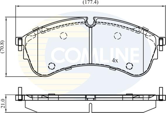 Comline CBP02400 - Kit pastiglie freno, Freno a disco autozon.pro