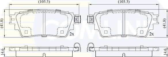 Comline CBP02487 - Kit pastiglie freno, Freno a disco autozon.pro