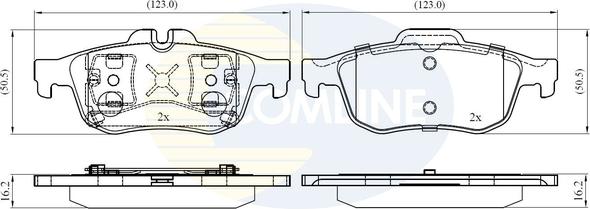 Comline CBP02425 - Kit pastiglie freno, Freno a disco autozon.pro