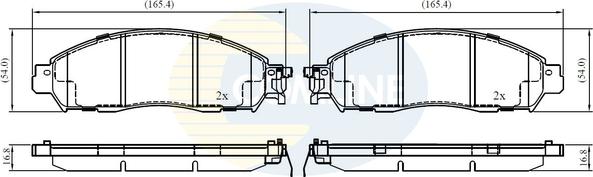 Comline CBP02420 - Kit pastiglie freno, Freno a disco autozon.pro