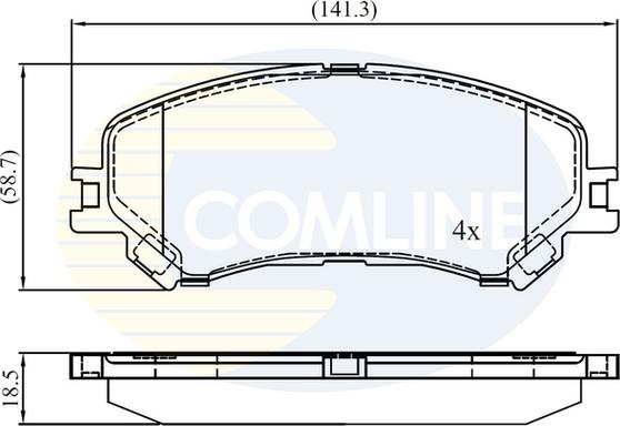 Comline CBP02423 - Kit pastiglie freno, Freno a disco autozon.pro